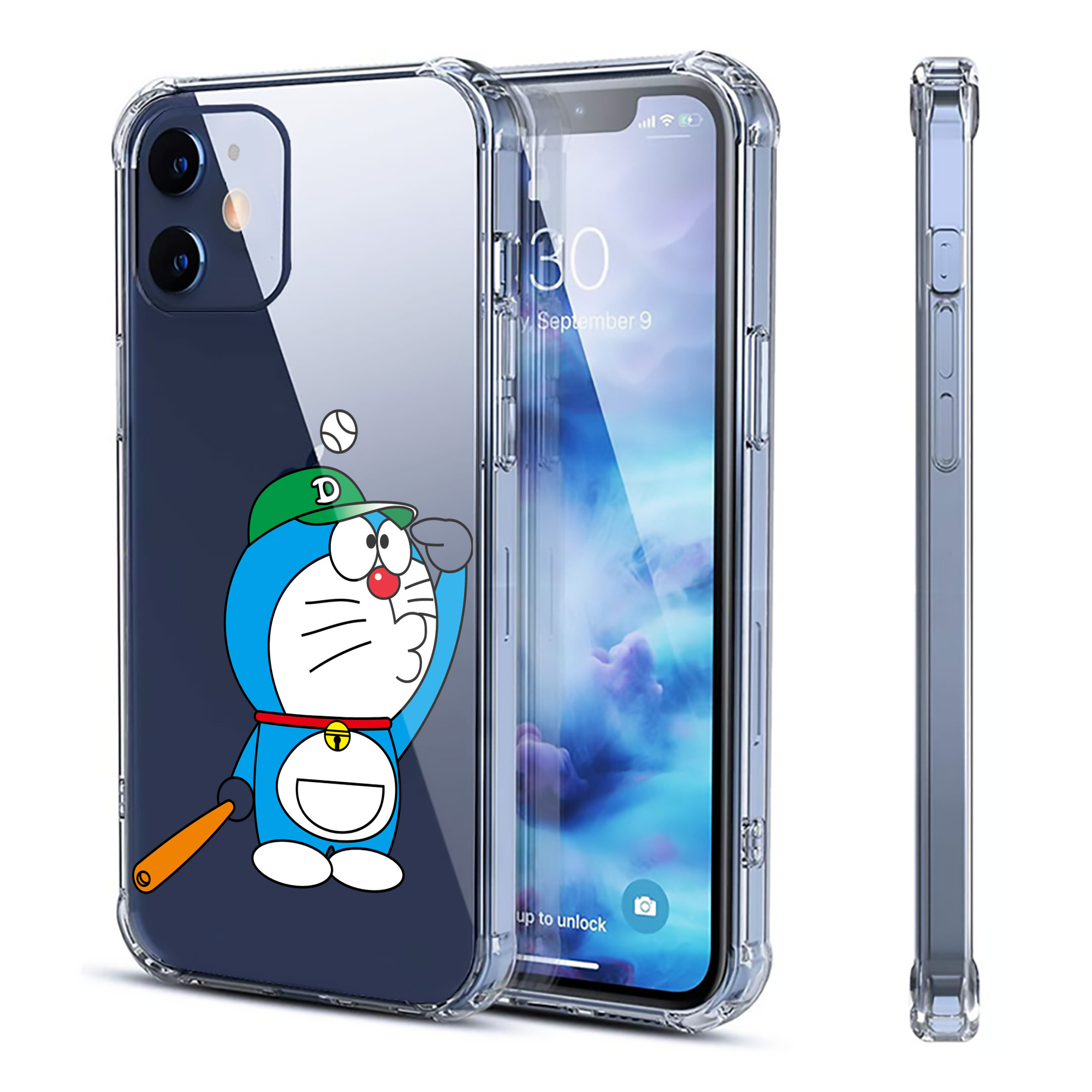 （画像用） ドラえもん Doraemon 【iPhone 12シリーズ対応】透明スマホケース（クリアソフトケース）